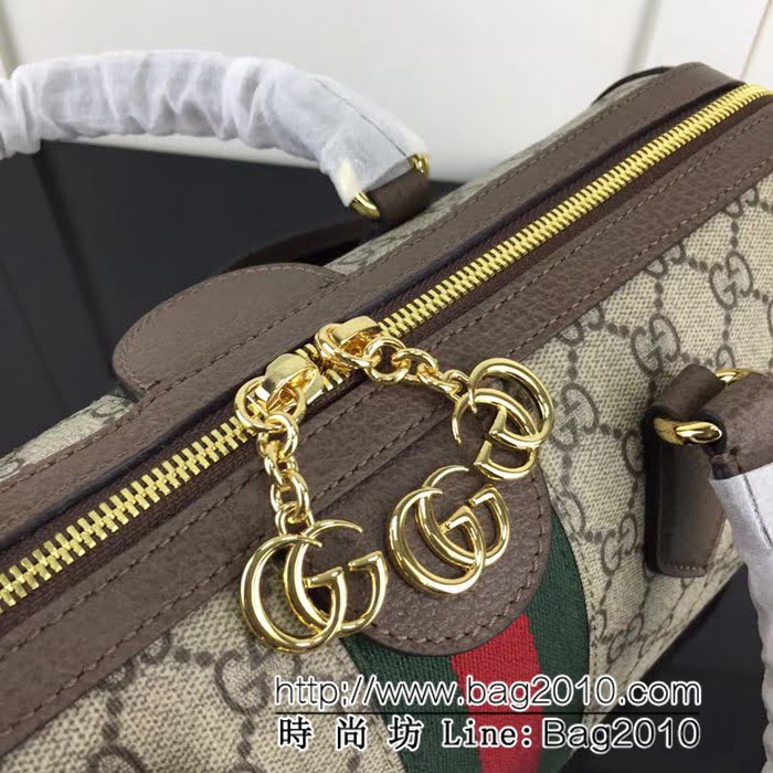 GUCCI古馳頂級原單 新款GUCCI高仿新款專櫃品質 實物實拍 524532啡Pvc棕皮行李包 HY1184